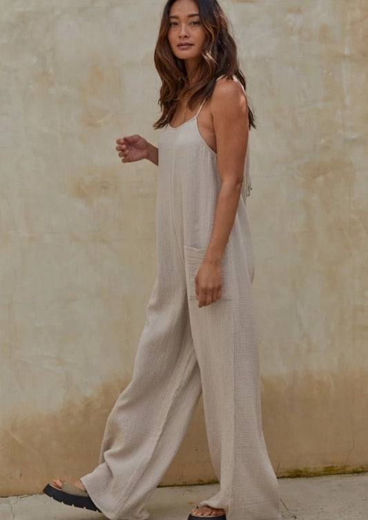 Relaxed Jumpsuit Beige