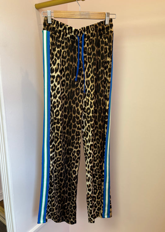 Leopard Print Sporty Style Trousers