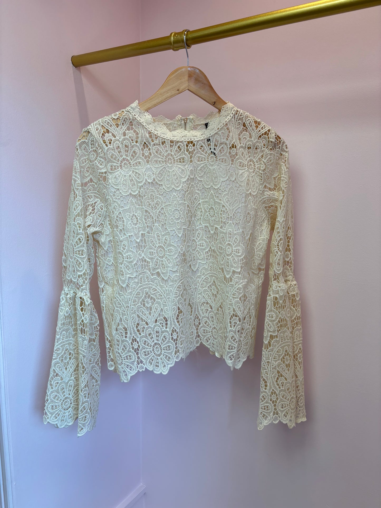 Crochet High Neck Blouse