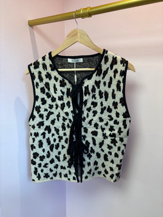 Leopard Tie Vest